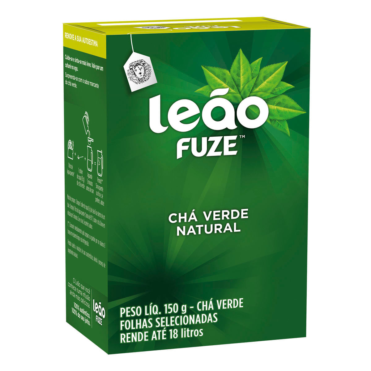 Chá Verde Leão Fuze Caixa 150g