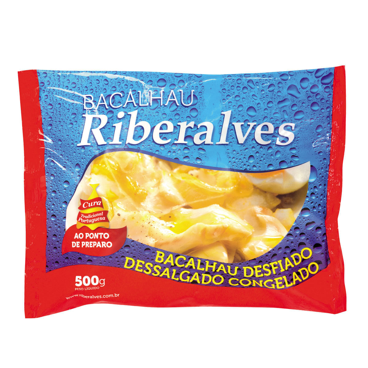 Bacalhau Riberalves Desfiado Dessalgado Congelado 500g