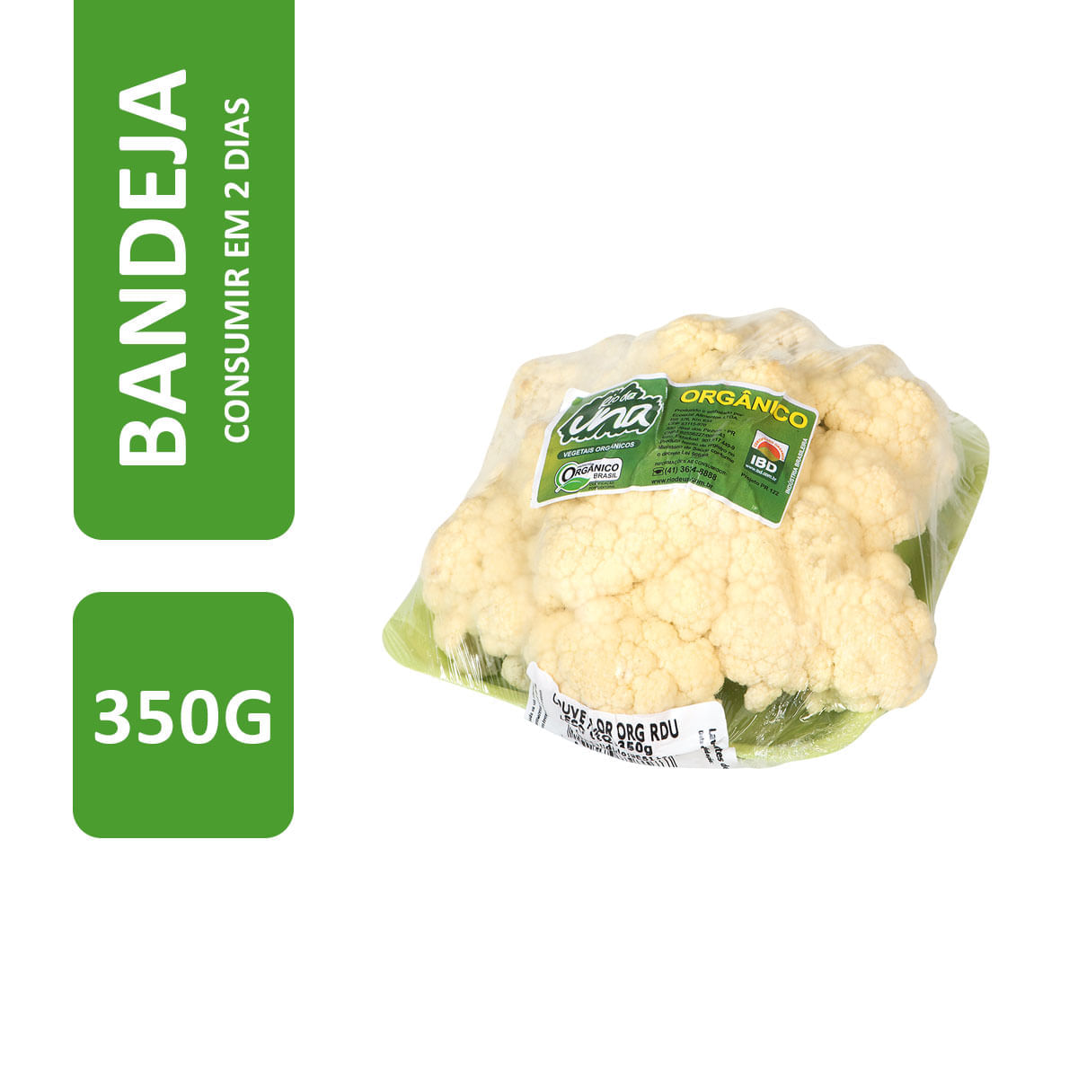 Couve Flor Orgânico Rio DE UNA Bandeja 350g
