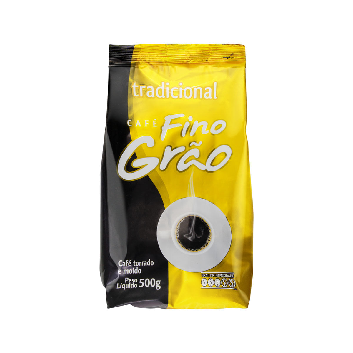 Café Torrado e Moído Tradicional Fino Grão Pacote 500g