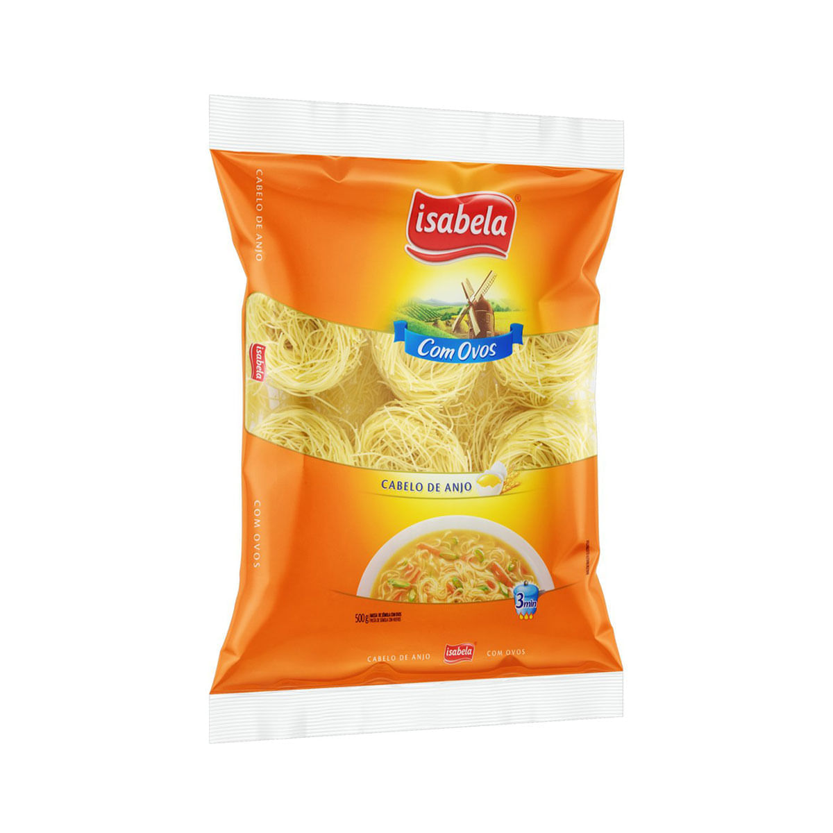 Macarrão de Sêmola com Ovos Cabelo de Anjo Isabela Pacote 500g
