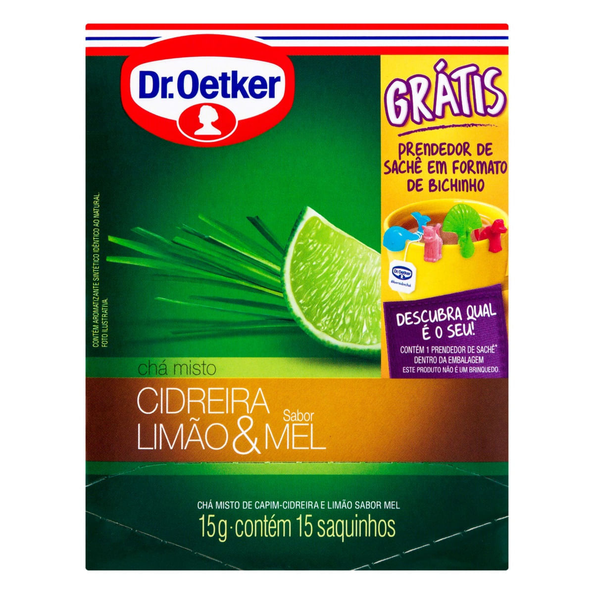 Chá Misto Cidreira Limão E Mel Com 15 Sachês Dr. Oetker 15g