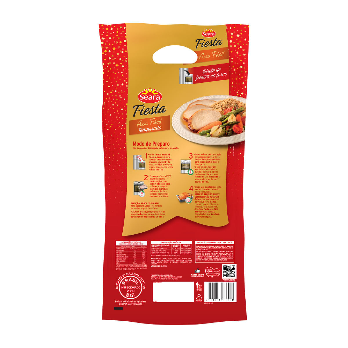 Fiesta Temperado Assa Fácil Seara Aprox 3,5Kg