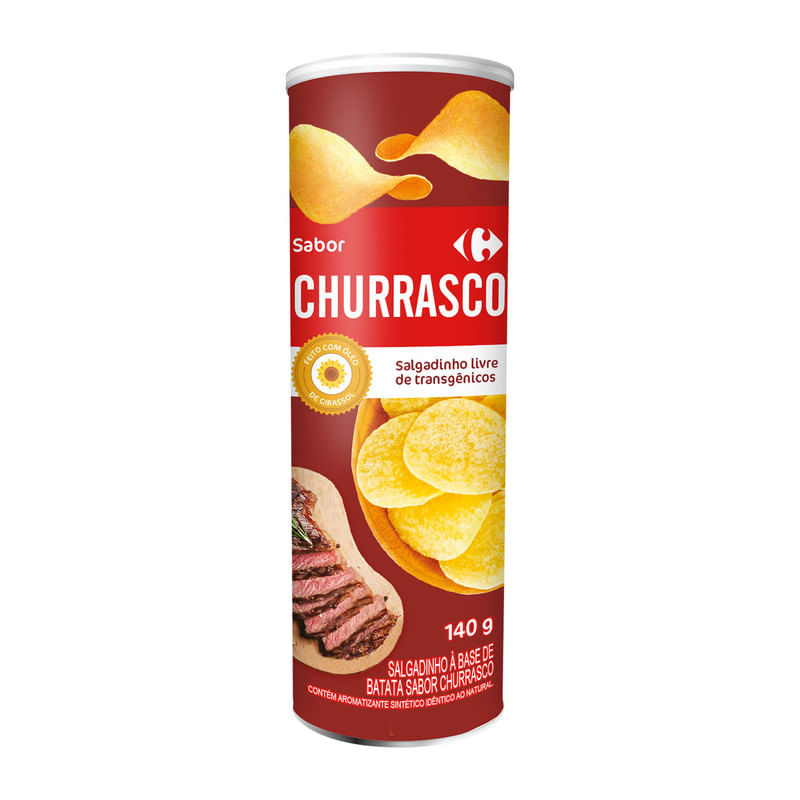 Salgadinho de Batata Churrasco Carrefour 140 g