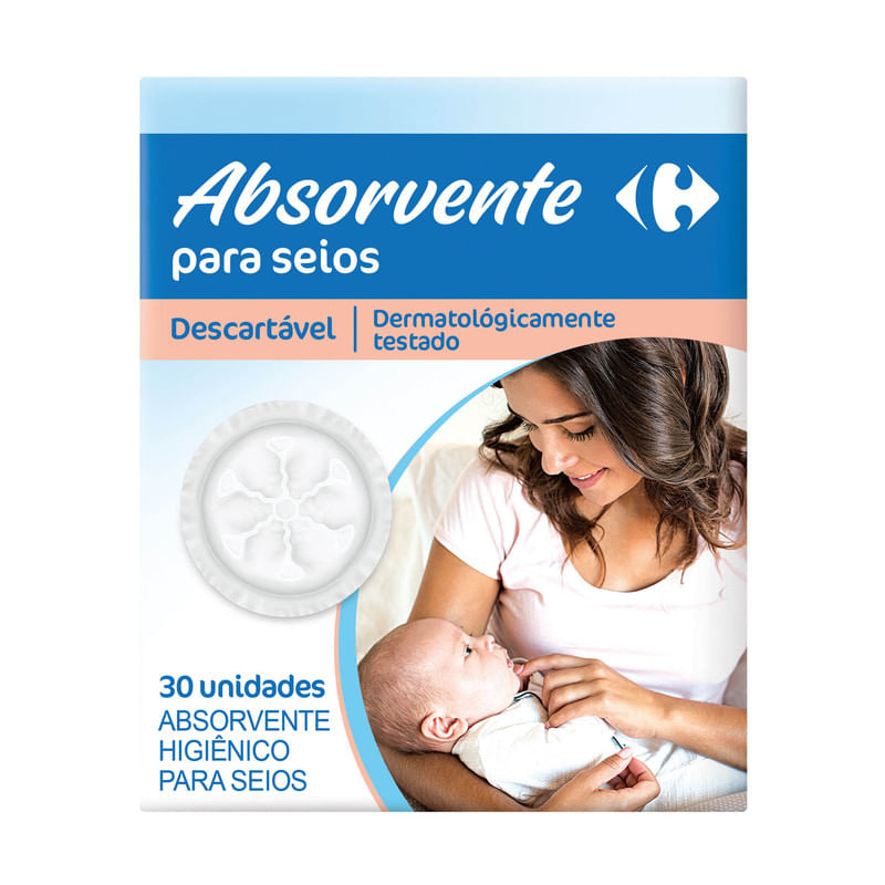 Absorvente para Seios Descartavél Carrefour 30 unidades
